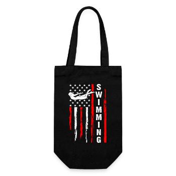 Schwimmen Wassersport Schwimmer Geschenke - Geschenkbeutel für Flaschen - Schwarz - Vorne