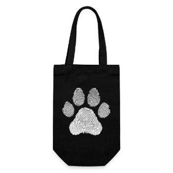 Tierliebhaber Hund Katze Kunst - Geschenkbeutel für Flaschen - Schwarz - Vorne