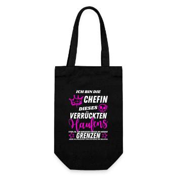 Patron de cette bande de fous - idée cadeau - Sac à bouteille - noir - Devant