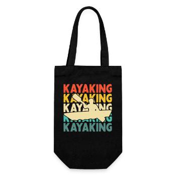 Kayak Kayaker Gifts Water Sports Outfits - Gift Bag for Bottles - black - Front