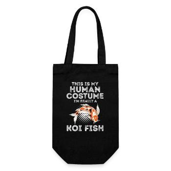 Funny Koi Costume Humor This Is My True Identity - Geschenkbeutel für Flaschen - Schwarz - Vorne