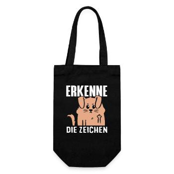 Recognize the Signs - Cheeky Dog Saying - Gift Bag for Bottles - black - Front