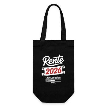 Pension 2026 Countdown - Gift Bag for Bottles - black - Front