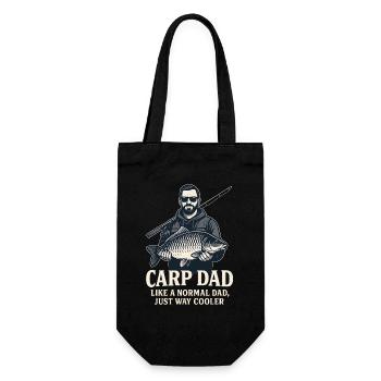 Carp dad just much cooler - Gift Bag for Bottles - black - Front