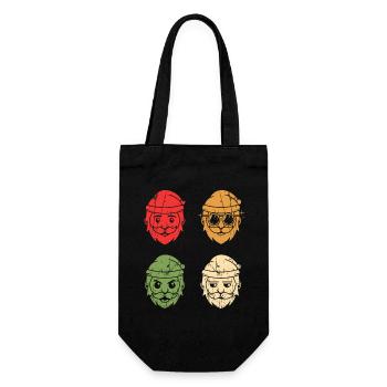 Weihnachtsmann Weihnachtsbaum Weihnachten - Geschenkbeutel für Flaschen - Schwarz - Vorne