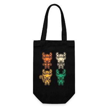 Noël du Père Noël renne - Sac à bouteille - noir - Devant