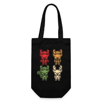 Noël du Père Noël renne - Sac à bouteille - noir - Devant