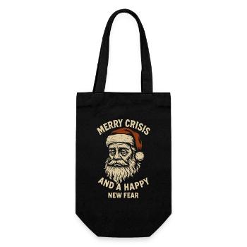 Une crise joyeuse et une nouvelle peur heureuse Père Noël - Sac à bouteille - noir - Devant