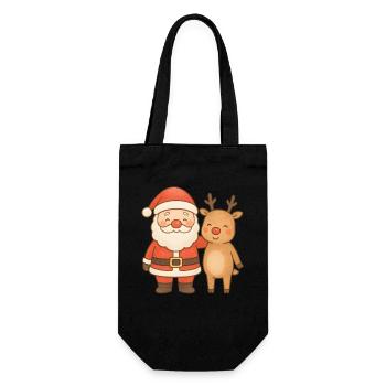 Weihnachts-Rentier-Weihnachtsfest - Geschenkbeutel für Flaschen - Schwarz - Vorne