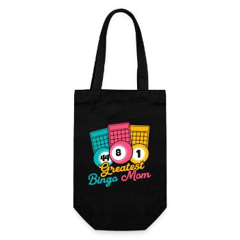 Bingo Game Greatest Bingo Mom Bingo - Gift Bag for Bottles - black - Front