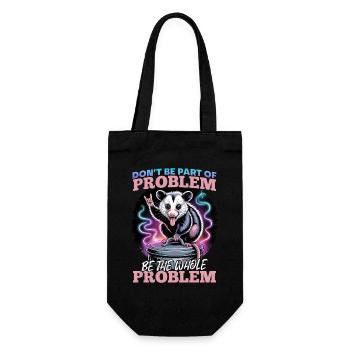 Funny Opossum - Gift Bag for Bottles - black - Front