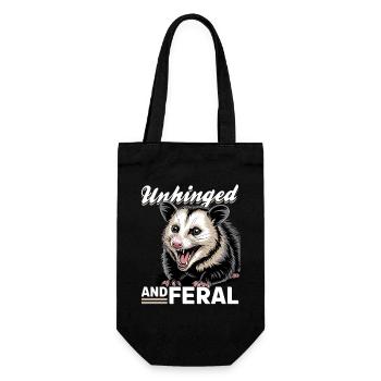 Funny Opossum - Gift Bag for Bottles - black - Front