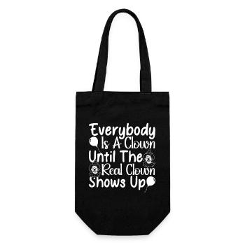 Circus Graphic Everybody Is A Clown Circus Gifts - Gift Bag for Bottles - black - Front