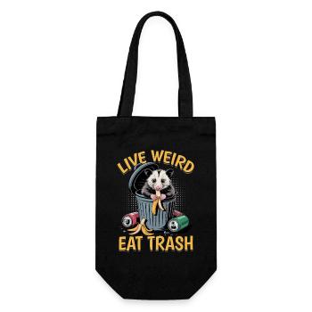 Funny Opossum - Gift Bag for Bottles - black - Front