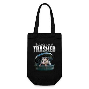Funny Opossum - Gift Bag for Bottles - black - Front