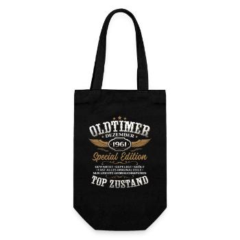 Cadeau du 65e anniversaire Voiture ancienne décembre 1961 - Sac à bouteille - noir - Devant