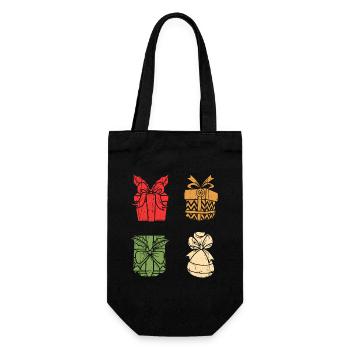 Weihnachtsmann Weihnachtszeit Weihnachten - Geschenkbeutel für Flaschen - Schwarz - Vorne