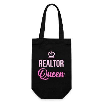 Maklerkönigin Pink Crown - Geschenkbeutel für Flaschen - Schwarz - Vorne