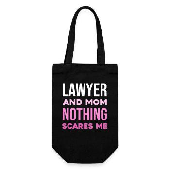 Avocat et maman – Rien ne me fait peur - Sac à bouteille - noir - Devant