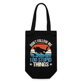 Diving divers - Gift Bag for Bottles - black - Front