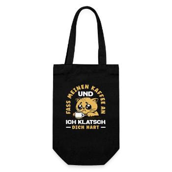 Funny Cat Coffee Saying Office Coffee Lover - Gift Bag for Bottles - black - Front