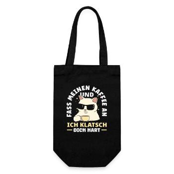 Funny Cat Coffee Saying Office Coffee Lover - Gift Bag for Bottles - black - Front