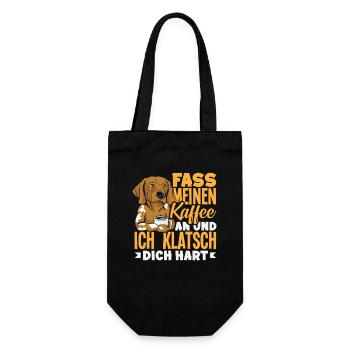 Funny Dog Coffee Saying Office Coffee Lover - Gift Bag for Bottles - black - Front