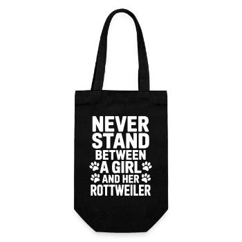 Un Rottweiler dit Girl Fun Rottweiler Cadeau - Sac à bouteille - noir - Devant
