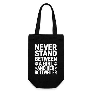 Un Rottweiler dit Girl Fun Rottweiler Cadeau - Sac à bouteille - noir - Devant