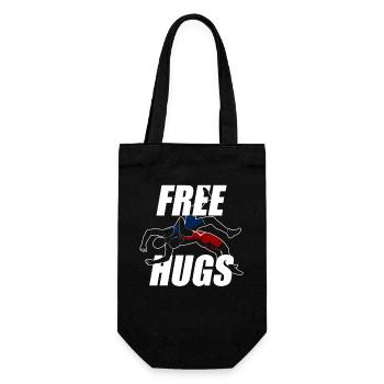 Câlins gratuits Lutteur de catch drôle - Sac à bouteille - noir - Devant