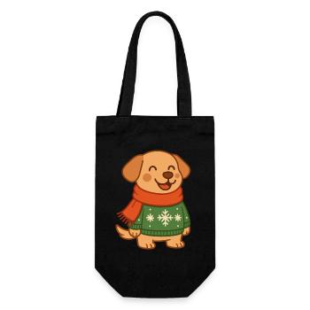 Pulls de Noël de Noël pour chiens drôles Flocons de neige - Sac à bouteille - noir - Devant