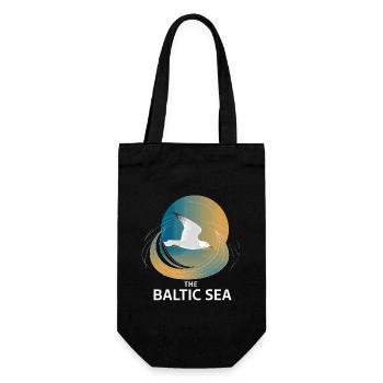 La mer Baltique, mer Baltique, mouette, côte, vagues, nature - Sac à bouteille - noir - Devant