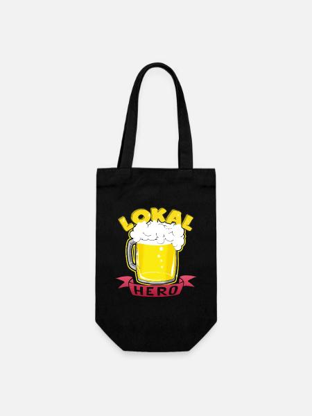 lokal hero - Geschenkbeutel für Flaschen - Schwarz
