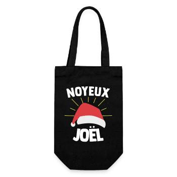 Noyeux Joël Humor Frohe Weihnachten Ausdruck Lustig - Geschenkbeutel für Flaschen - Schwarz - Vorne