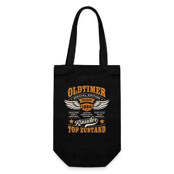 Vintage Model 1986 | Birthday Gift - Gift Bag for Bottles - black - Front