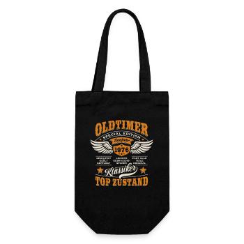 Oldtimer Modell 1976 | Geburtstag Geschenk Cap - Geschenkbeutel für Flaschen - Schwarz - Vorne