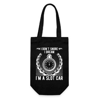 Don't Snore I Dream Slot Car Racing Gift Idea - Gift Bag for Bottles - black - Front