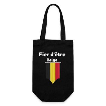 Stolz, Belgier zu sein - Geschenkbeutel für Flaschen - Schwarz - Vorne