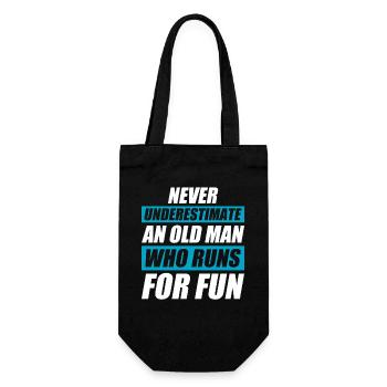 Vieil homme drôle, coureur de course - Sac à bouteille - noir - Devant