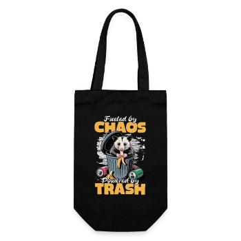Funny Opossum - Geschenkbeutel für Flaschen - Schwarz - Vorne