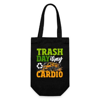 Garbage Day is my favorite day - Gift Bag for Bottles - black - Front