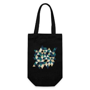 Geometrisches Triangelmuster Mosaik  - Geschenkbeutel für Flaschen - Schwarz - Vorne