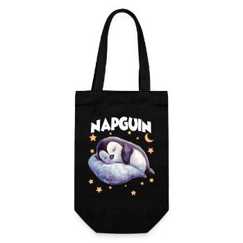 Pinguin-Pyjama und Pinguin-Nachthemd für Faule - Geschenkbeutel für Flaschen - Schwarz - Vorne