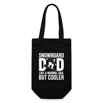 Snowboard-Papa wie ein normaler Vater, aber cooler - Geschenkbeutel für Flaschen - Schwarz - Vorne