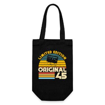45 Ans Vintage Cadeau Anniversaire Rétro Original - Sac à bouteille - noir - Devant