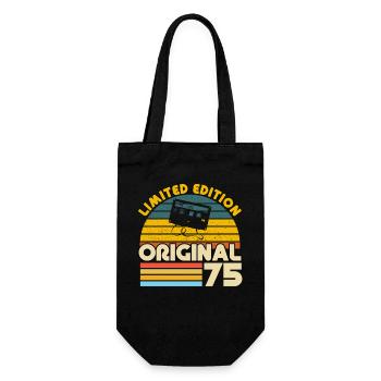 75 Ans Vintage Cadeau Anniversaire Rétro Original - Sac à bouteille - noir - Devant