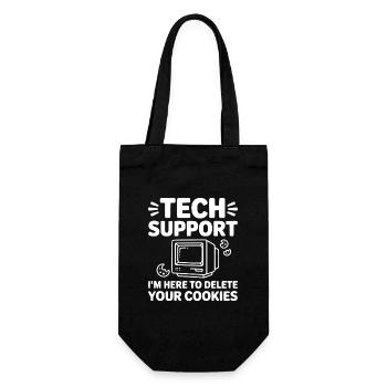Tech Support I’m Here to Delete Your Cookies - Gift Bag for Bottles - black - Front
