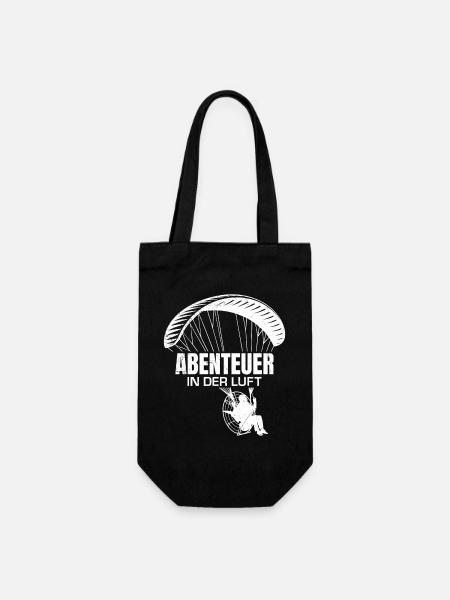Motorschirm ABENTEUER IN DER LUFT Lustiges - Geschenkbeutel für Flaschen - Schwarz