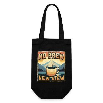 Kaffeeentzug Ex-Kaffeetrinker No Brew New View - Geschenkbeutel für Flaschen - Schwarz - Vorne