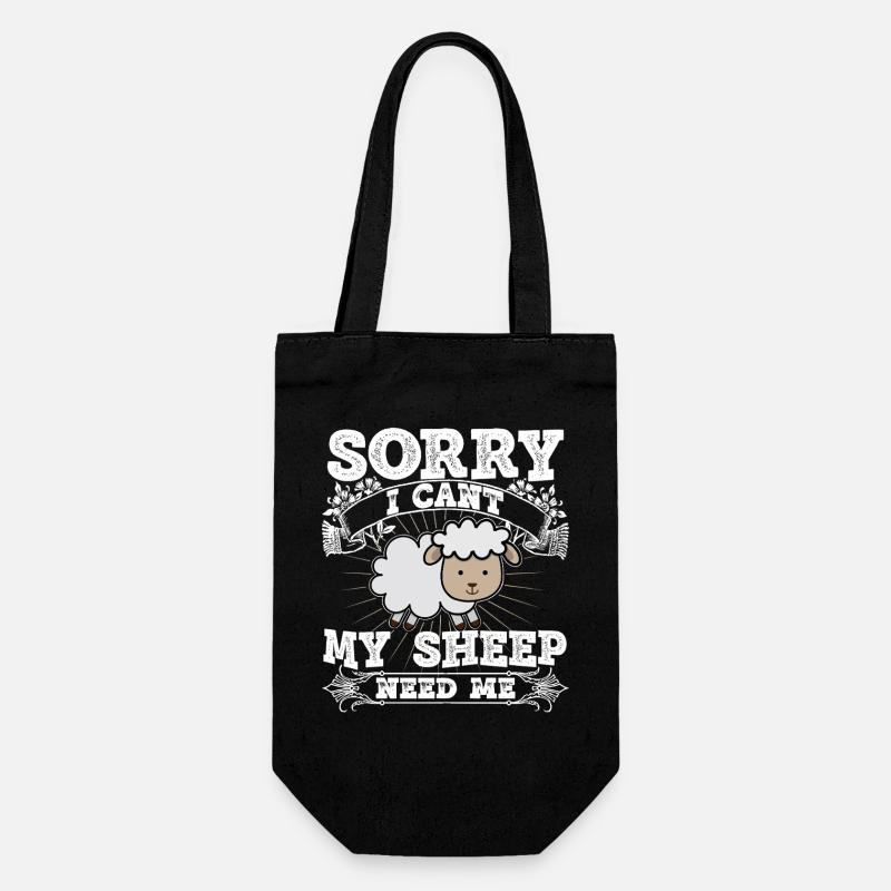 Schafhirte Schäfer Hirte Landwirt Herde Schafe - Geschenkbeutel für Flaschen - Schwarz